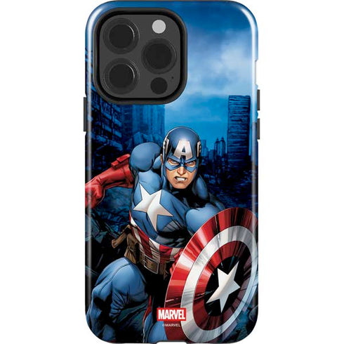 Marvel Captain America Portrait iPhone 15 Pro Impact Case